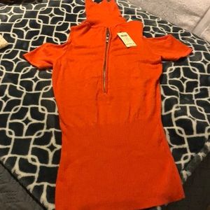 Color orange  Turtle neck blouse